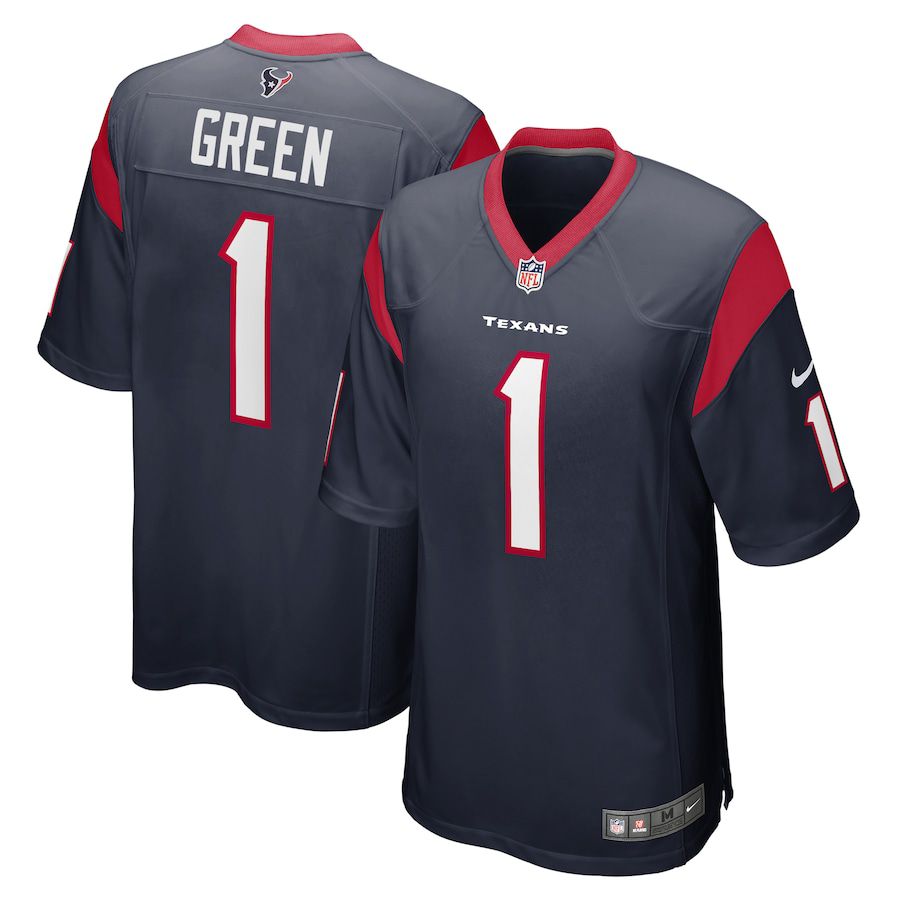 Men Houston Texans #1 Kenyon Green Nike Navy 2022 NFL Draft First Round Pick Player Game Jersey